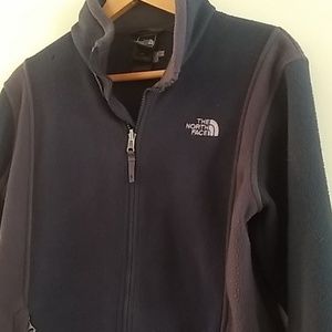 The North Face blue fleece jacket